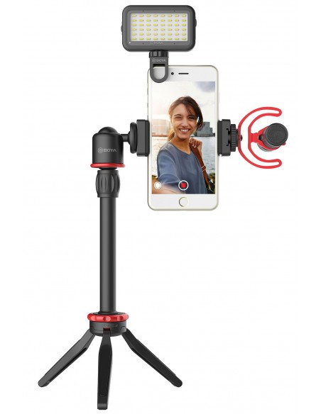 YOUTUBER / LIVE STREAMER VLOG 2 BYVG350 TRIPODE CON ACCESORIOS PARA GRABACIÓN Y PUBLICACIÓN DE VIDEO BOYA - BYVG350