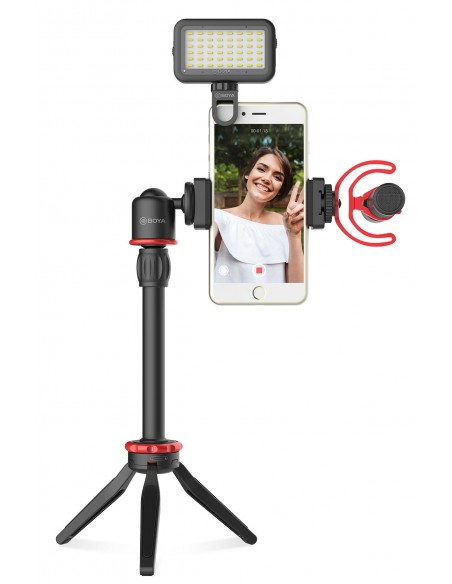 YOUTUBER / LIVE STREAMER VLOG 2 BYVG350 TRIPODE CON ACCESORIOS PARA GRABACIÓN Y PUBLICACIÓN DE VIDEO BOYA - BYVG350