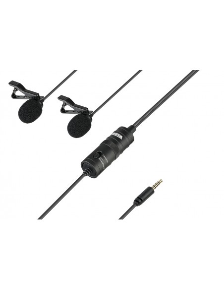 MICRÓFONO LAVALIER DUAL OMNIDIRECCIONAL M1 DM BOYA- BYM1DM