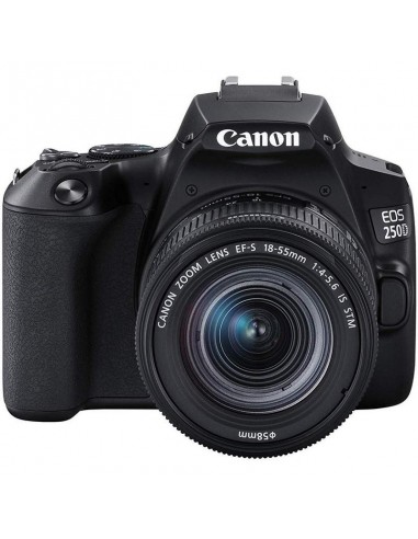CÁMARA EOS 250D NEGRA CON OBJETIVO EF-S 18-55MM F/4-5.6 IS STM CANON - 3454C002AA