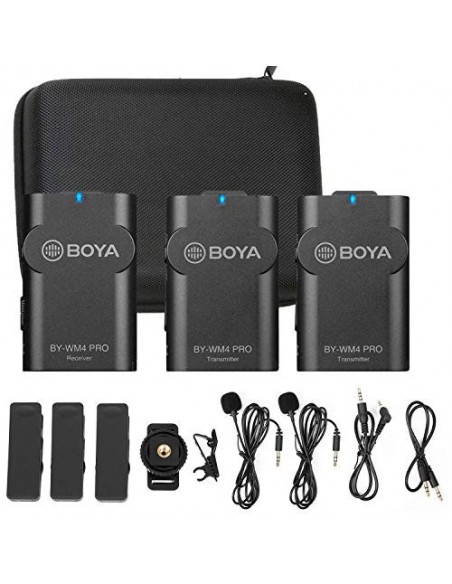MICRÓFONO INALÁMBRICO WM4 PRO KIT 2TX+1RX BOYA- BYWM4PROK2