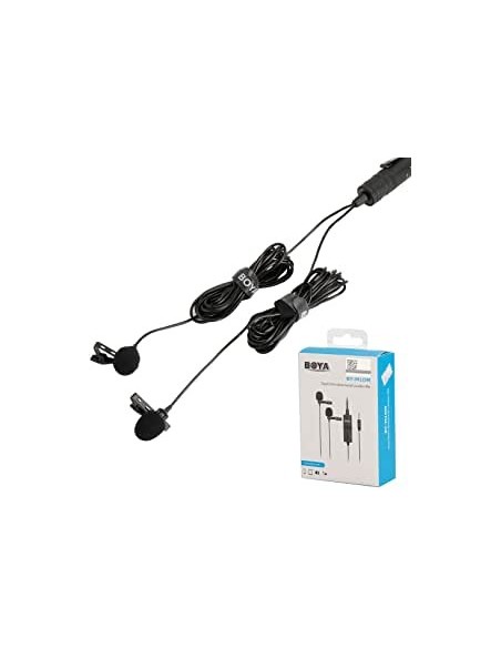 MICRÓFONO LAVALIER DUAL OMNIDIRECCIONAL M1 DM BOYA- BYM1DM