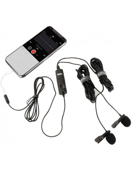 MICRÓFONO LAVALIER DUAL OMNIDIRECCIONAL M1 DM BOYA- BYM1DM