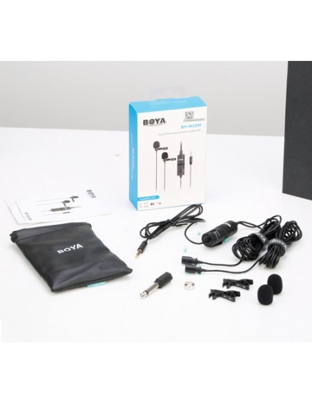 MICRÓFONO LAVALIER DUAL OMNIDIRECCIONAL M1 DM BOYA- BYM1DM