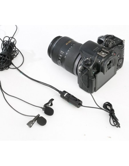 MICRÓFONO LAVALIER DUAL OMNIDIRECCIONAL M1 DM BOYA- BYM1DM