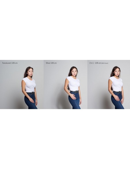 PARAGUAS DEEP PLATA 125 CM. ELINCHROM - EL26353