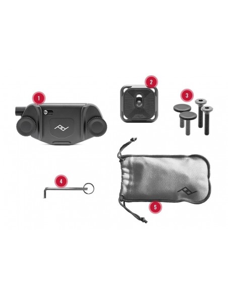 CLIP CAPTURE CAMERA V3 NEGRO CON ZAPATA STANDARD PEAK DESIGN- CPBK3