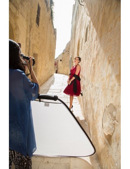 REFLECTOR TRIGRIP GRANDE 120CM PLATA / BLANCO MANFROTTO - LLLR3731