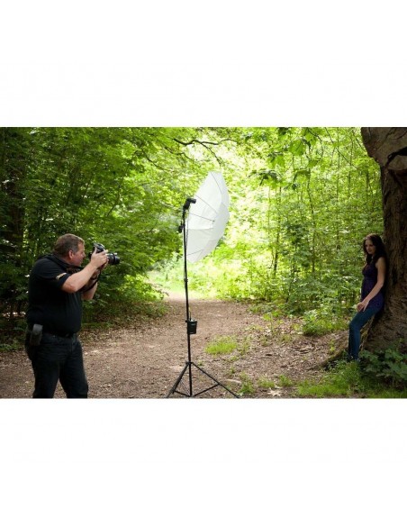 PARAGUAS DUAL BLANCO/PLATA /NEGRO 85CM. MANFROTTO - LLLU3223F