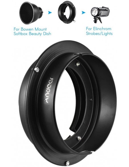 ADAPTADOR MONTURA ELINCHROM A BOWENS ANDOER - D4847-1