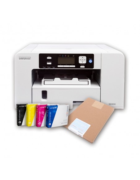 START KIT SG500 IMPRESORA SG500 + PRENSA TAZAS + PLANCHA + PAPEL + TINTAS SAWGRASS