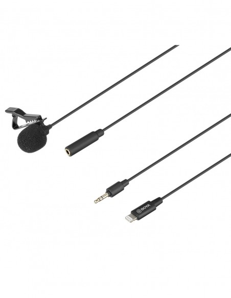 MICROFONO LAVALIER OMNIDIRECCIONAL PARA IOS BOYA- BYM2