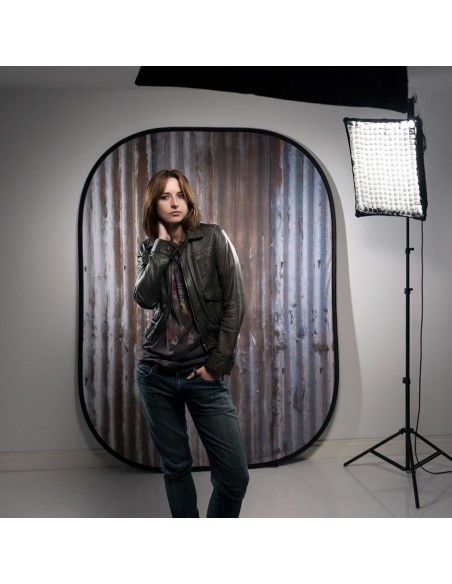 FONDO PLEGABLE DOBLE CARA 1.5 X 2.1 M CORREGATED / METAL MANFROTTO - LLLB5712