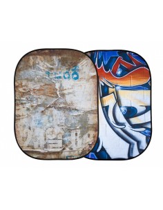 FONDO PLEGABLE DOBLE CARA DISTRESSED PAPER / GRAFFITI 1.5 X 2.1 M MANFROTTO - LLLB5714