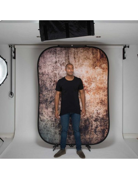 FONDO PLEGABLE DOBLE CARA METAL TEXTURA ÓXIDO / CONTAINER 1,5 X 2,1M MANFROTTO - LLLB5718