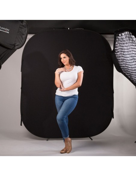 FONDO PLEGABLE LISO DOBLE CARA NEGRO/ GRIS MEDIO 1,5 X 1,8 M MANFROTTO - LLLB56GB