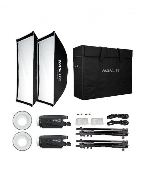 KIT 2 FOCOS LED NANLITE FS-150B BI-COLOR 185W - NAFS1502KITSLS