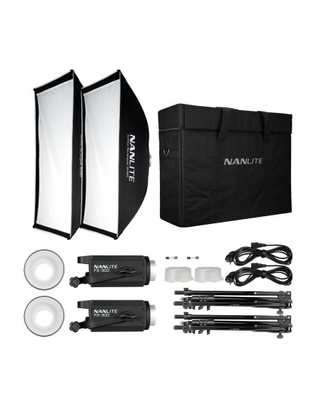 KIT 2 FOCO LED FS-300 350W 5600K NANLITE- NAFS3002KITSLS