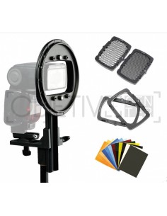 STROBO KIT ADAPTADOR CON ZAPATA EZYBOX HOTSHOE MANFROTTO- LLLS2617