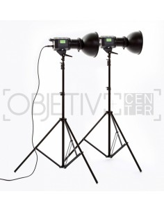 FOCO LUZ CONTINUA RAYD8 C5000 KIT DOS UNIDADES CON PIE DE ESTUDIO MANFROTTO- LLLR8035EU