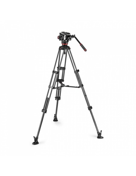 TRÍPODE PARA VIDEO TWIN DE CARBONO CON RÓTULA FLUIDA Y ESTABILIZADOR CENTRAL MVK504XTWINMC MANFROTTO- MFMVK504XTWINMC