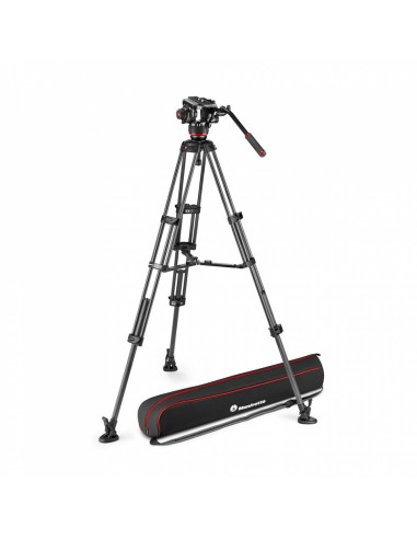 TRÍPODE PARA VIDEO TWIN DE CARBONO CON RÓTULA FLUIDA Y ESTABILIZADOR CENTRAL MVK504XTWINMC MANFROTTO- MFMVK504XTWINMC