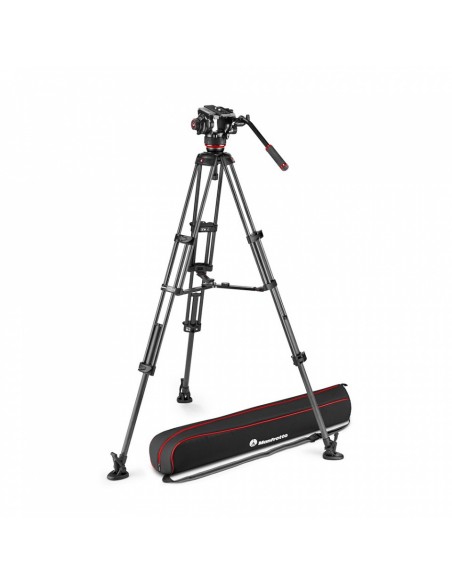 TRÍPODE PARA VIDEO TWIN DE CARBONO CON RÓTULA FLUIDA Y ESTABILIZADOR CENTRAL MVK504XTWINMC MANFROTTO- MFMVK504XTWINMC