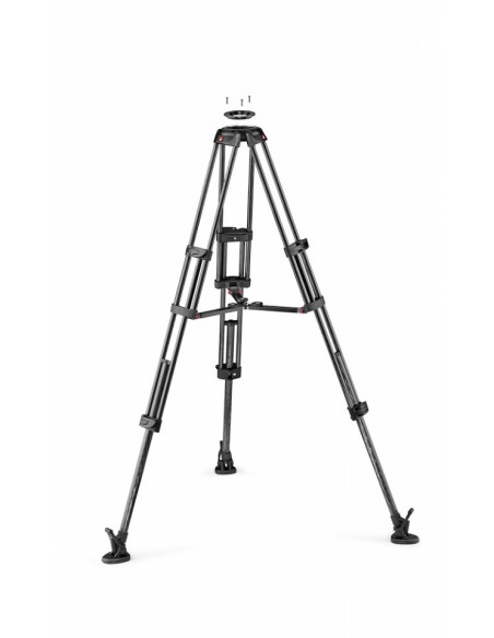 TRÍPODE PARA VIDEO TWIN DE CARBONO CON RÓTULA FLUIDA Y ESTABILIZADOR CENTRAL MVK504XTWINMC MANFROTTO- MFMVK504XTWINMC