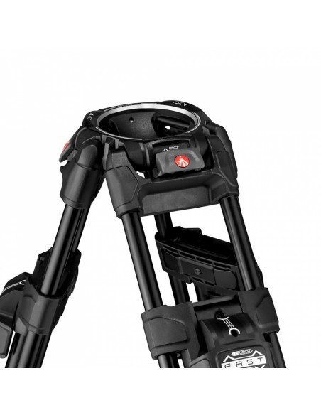 TRÍPODE 645 FAST TWIN CON SEMIESFERA 2 EN 1 EN ALUMINIO MANFROTTO- MVTTWINFA