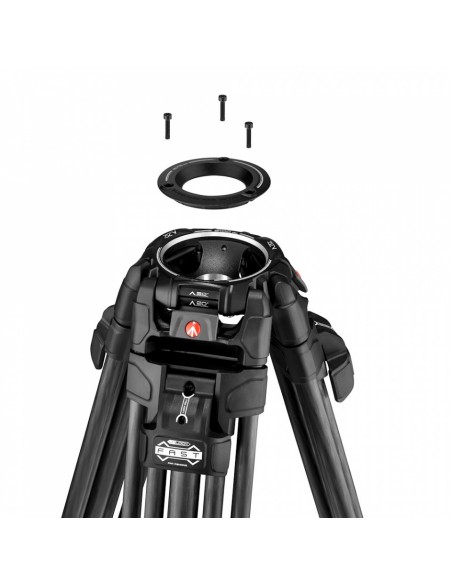 TRÍPODE 645 FAST TWIN PATA DOBLE CON SEMIESFERA 2 EN 1 EN CARBONO MANFROTTO- MFMVTTWINFC