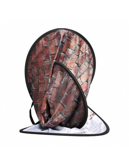 FONDO PLEGABLE DOBLE CARA SERIE URBAN ROJO CLÁSICO/ LADRILLO BLANCO 1.5 X 2.1M MANFROTTO- LLLB5706