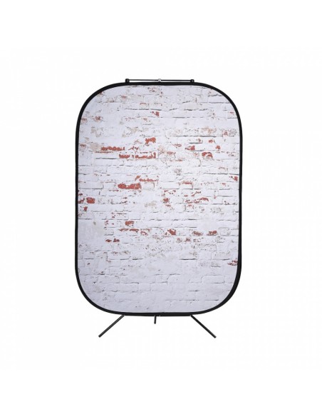 FONDO PLEGABLE DOBLE CARA SERIE URBAN ROJO CLÁSICO/ LADRILLO BLANCO 1.5 X 2.1M MANFROTTO- LLLB5706
