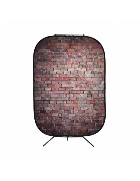 FONDO PLEGABLE DOBLE CARA SERIE URBAN ROJO CLÁSICO/ LADRILLO BLANCO 1.5 X 2.1M MANFROTTO- LLLB5706