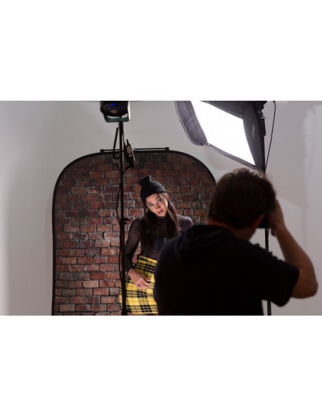 FONDO PLEGABLE DOBLE CARA SERIE URBAN ROJO CLÁSICO/ LADRILLO BLANCO 1.5 X 2.1M MANFROTTO- LLLB5706