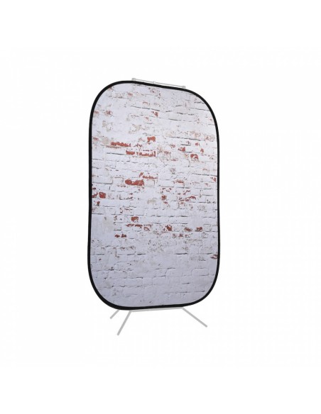 FONDO PLEGABLE DOBLE CARA SERIE URBAN ROJO CLÁSICO/ LADRILLO BLANCO 1.5 X 2.1M MANFROTTO- LLLB5706