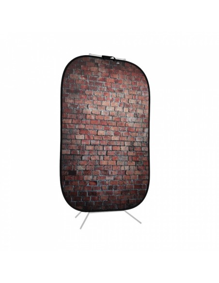 FONDO PLEGABLE DOBLE CARA SERIE URBAN ROJO CLÁSICO/ LADRILLO BLANCO 1.5 X 2.1M MANFROTTO- LLLB5706