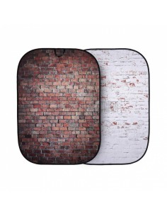 FONDO PLEGABLE DOBLE CARA SERIE URBAN ROJO CLÁSICO/ LADRILLO BLANCO 1.5 X 2.1M MANFROTTO- LLLB5706