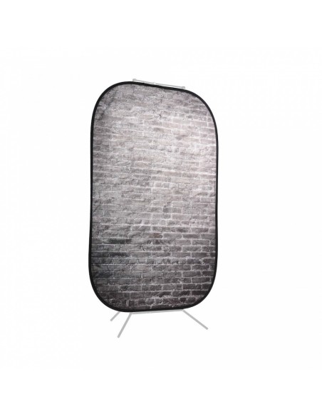 FONDO PLEGABLE DOBLE CARA SERIE URBAN GRIS INDUSTRIAL/ LADRILLO BLANCO 1.5 X 2.1M  MANFROTTO- LLLB5707