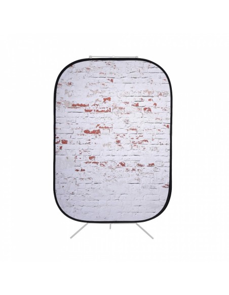 FONDO PLEGABLE DOBLE CARA SERIE URBAN GRIS INDUSTRIAL/ LADRILLO BLANCO 1.5 X 2.1M  MANFROTTO- LLLB5707