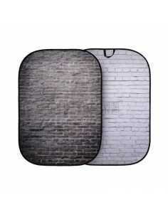 FONDO PLEGABLE DOBLE CARA SERIE URBAN GRIS INDUSTRIAL/ LADRILLO BLANCO 1.5 X 2.1M  MANFROTTO- LLLB5707