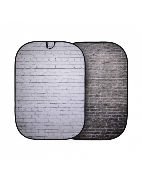FONDO PLEGABLE DOBLE CARA SERIE URBAN GRIS INDUSTRIAL/ LADRILLO BLANCO 1.5 X 2.1M  MANFROTTO- LLLB5707