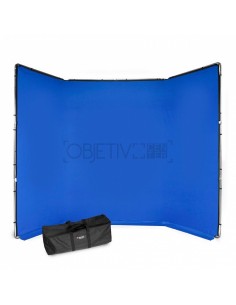 FONDO CHROMA KEY FX 4x2,9 M AZUL KIT DE MONTAJE MANFROTTO- MFMLBG4301KB