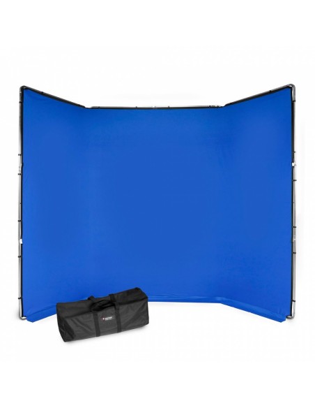FONDO CHROMA KEY FX 4x2,9 M AZUL KIT DE MONTAJE MANFROTTO- MFMLBG4301KB