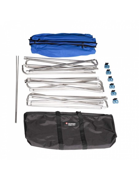 FONDO CHROMA KEY FX 4x2,9 M AZUL KIT DE MONTAJE MANFROTTO- MFMLBG4301KB
