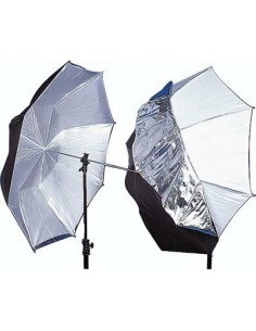 PARAGUAS BLANCO/PLATA /NEGRO 100 CM. MANFROTTO - LLLU4523F