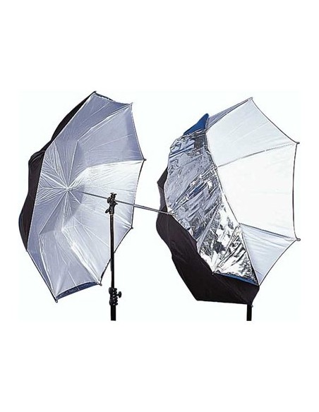 PARAGUAS BLANCO/PLATA /NEGRO 100 CM. MANFROTTO - LLLU4523F