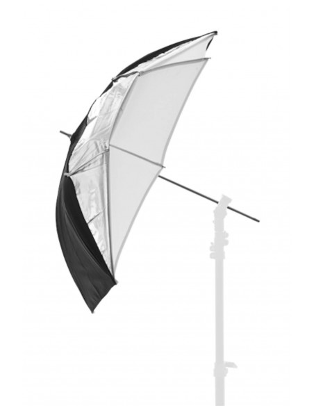 PARAGUAS BLANCO/PLATA /NEGRO 100 CM. MANFROTTO - LLLU4523F