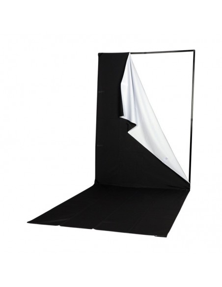 SOPORTE FONDO PORTATIL Q-DROP KIT MARCO CON FONDOS 1.5 X 2 METROS PHOTTIX - P83433