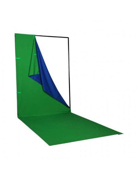 SOPORTE FONDO PORTATIL Q-DROP KIT MARCO CON FONDOS 1.5 X 2 METROS PHOTTIX - P83433