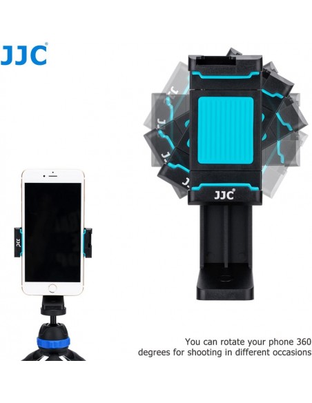 SOPORTE DE TRÍPODE UNIVERSAL DE ROTACIÓN 360 GRADOS CON ABRAZADERA AJUSTABLE PARA TELÉFONOS EN TRÍPODE 1/4"